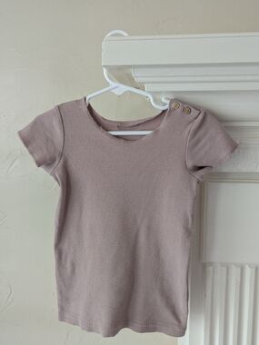 Lil Legs | Kids Short Sleeve Ribbed Top - Mauve